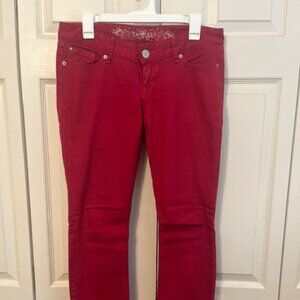 Express Red Skinny Jean Leggings Size 6